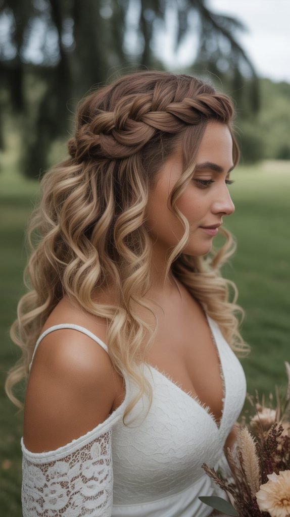  Crown Braid with Loose Texture