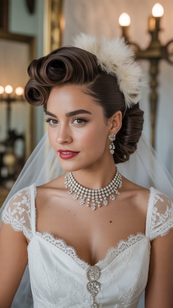  Curly Pompadour Style