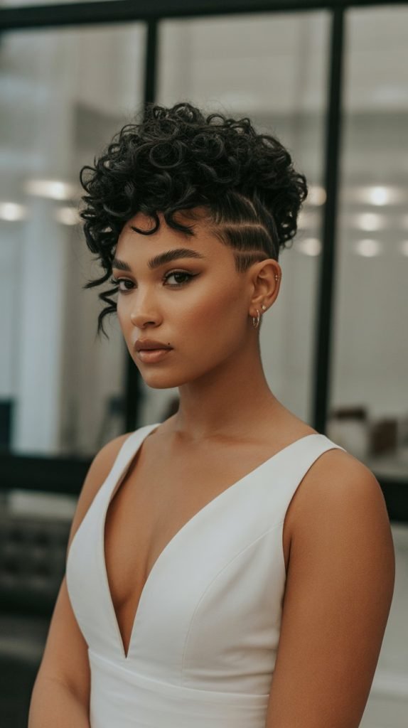 Defined Curl Mohawk Style