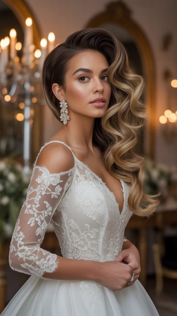 Voluminous Side Swept Style