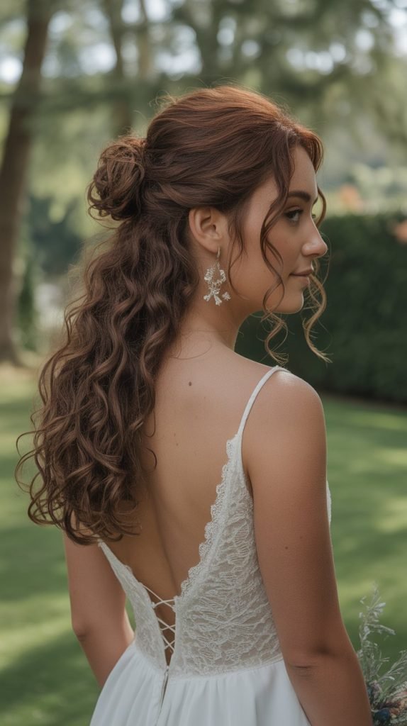 Messy Low Bun with Face-Framing Curls