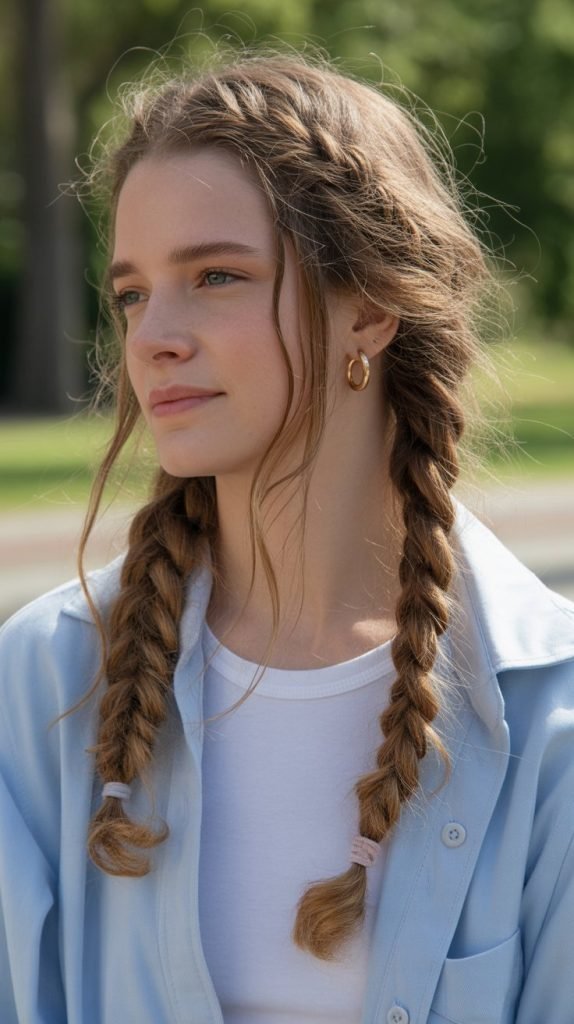 Bohemian and Messy Braided Styles