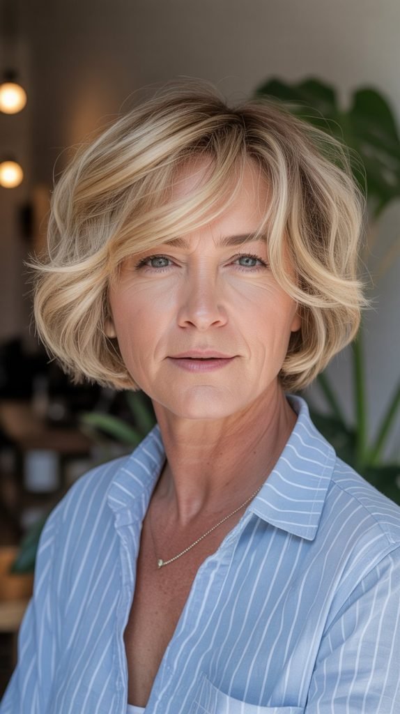 Tousled Bob with Root Lift