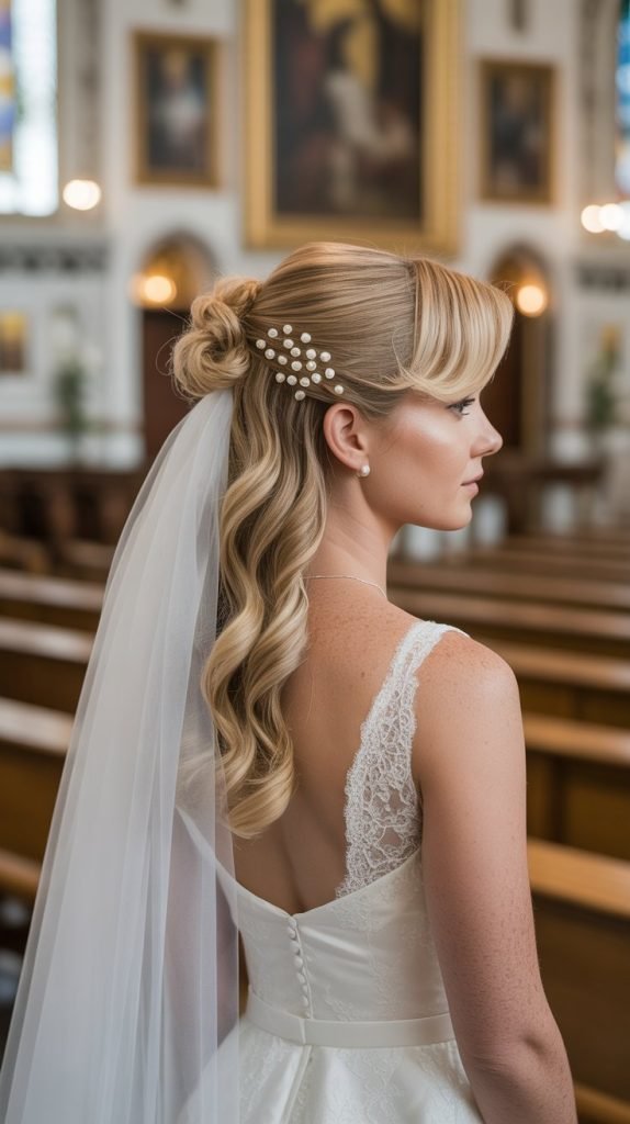 Classic Half-Up Twist with Soft Curls