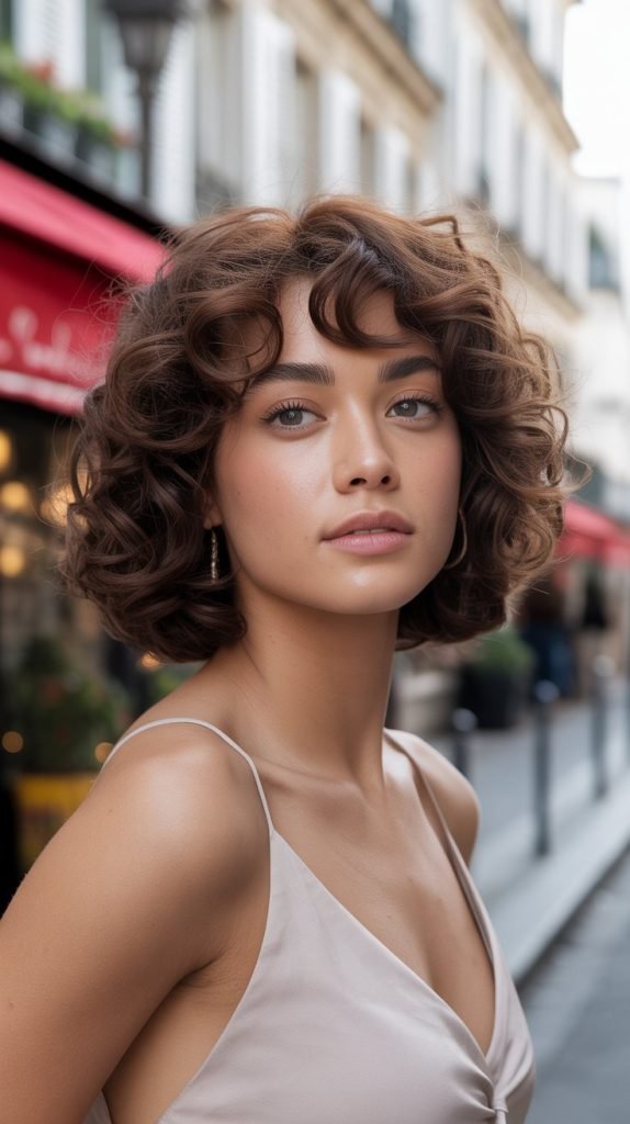 Classic Curly French Bob