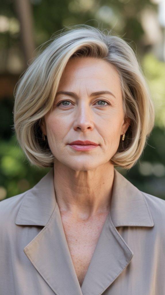 Chin-Length Bob with Internal Layers