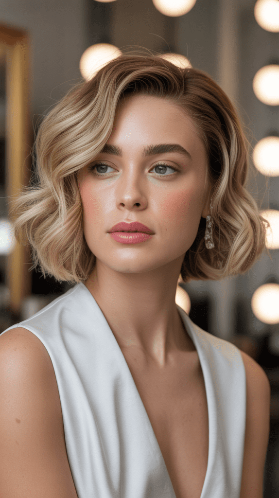 Feathered Wavy Bob