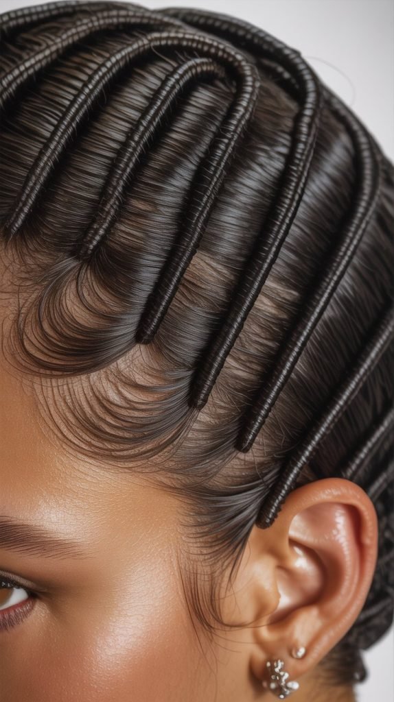 French Bob with Finger Coils