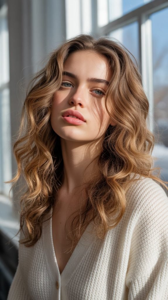 Textured Waves and Curls for Winter Volume