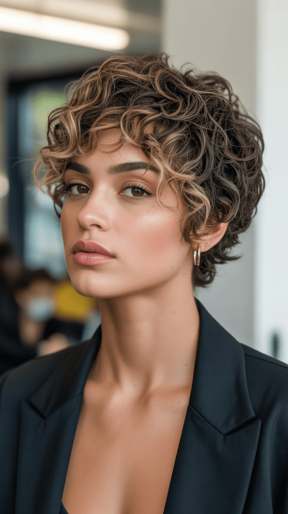 Curly Pixie with Texture