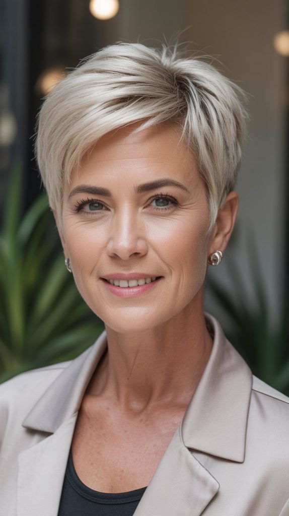 Straight Pixie Cut with Textured Crown