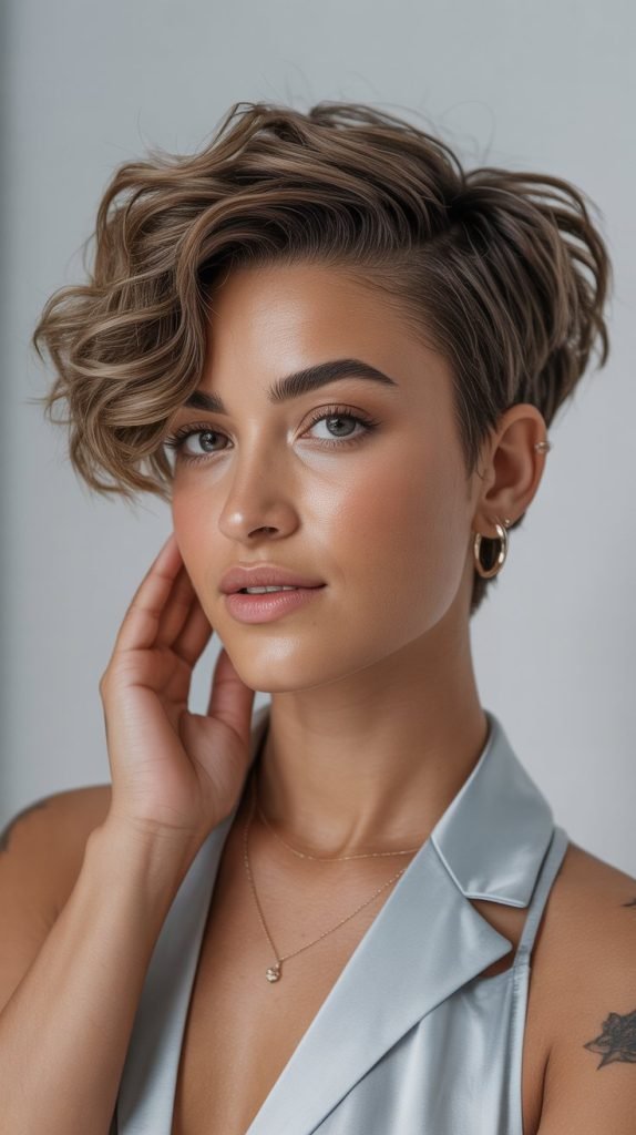  Textured Pixie with Natural Waves