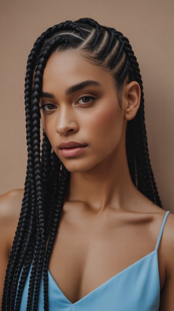 Asymmetrical Diagonal Side Part