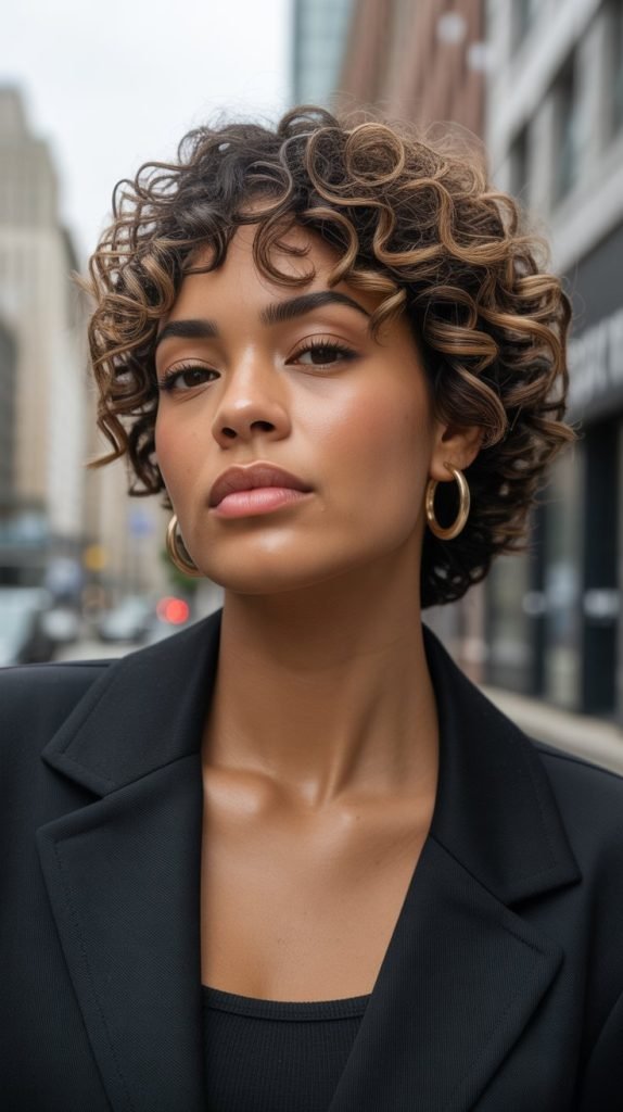 Curly Crew Cut with Natural Crown