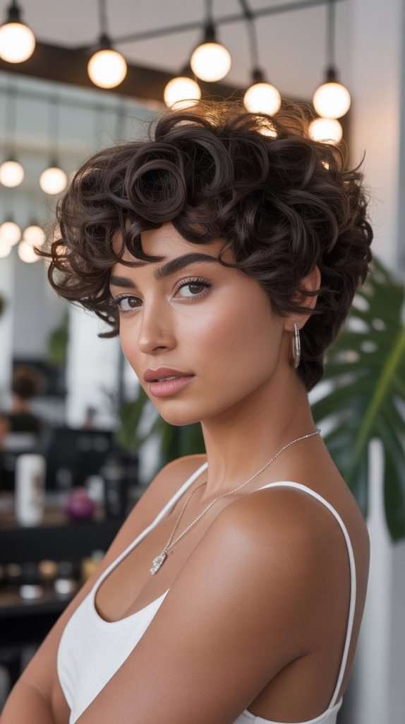 Curly Pixie with Enhanced Definition