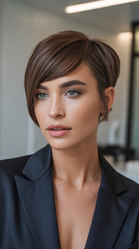 . Pixie with Long Bangs