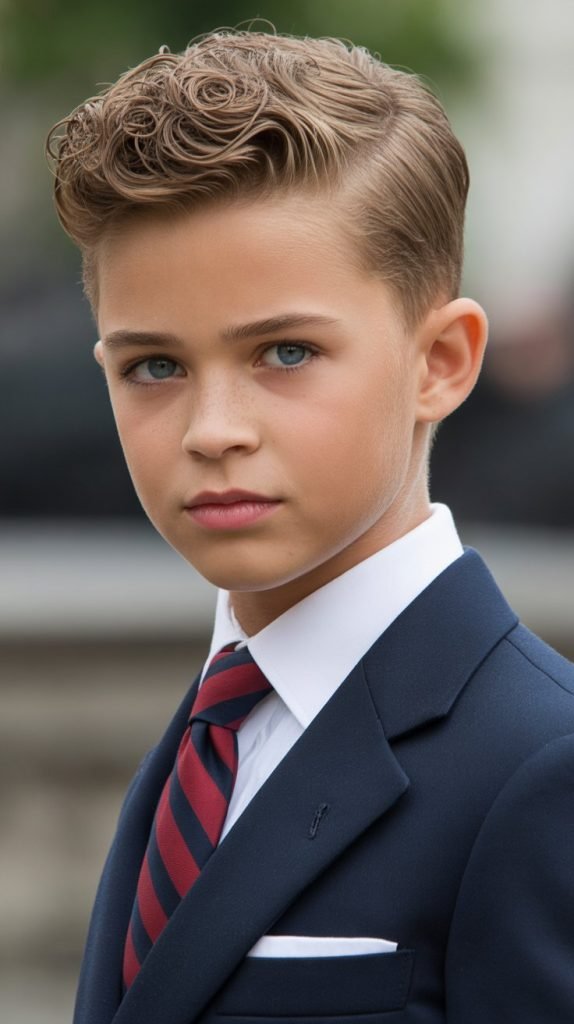 Buzz Cut with Curly Top