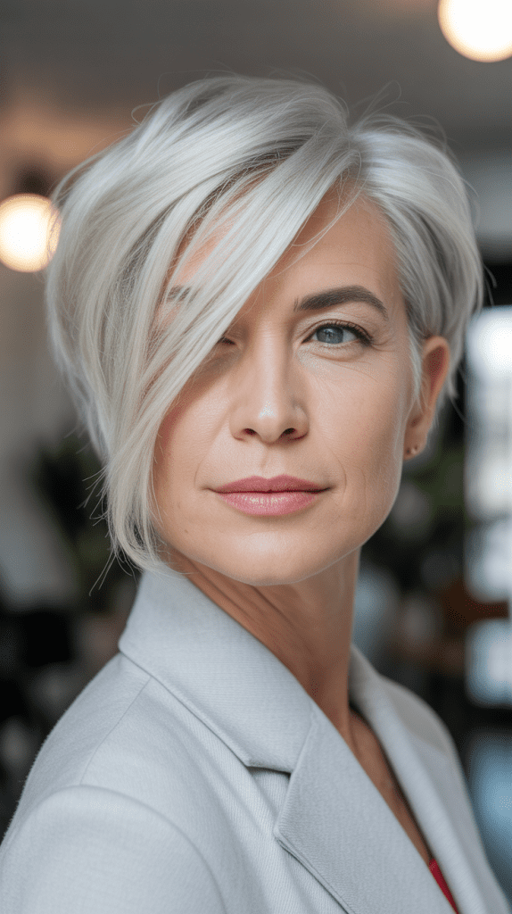  Asymmetrical Pixie with Long Side Bangs