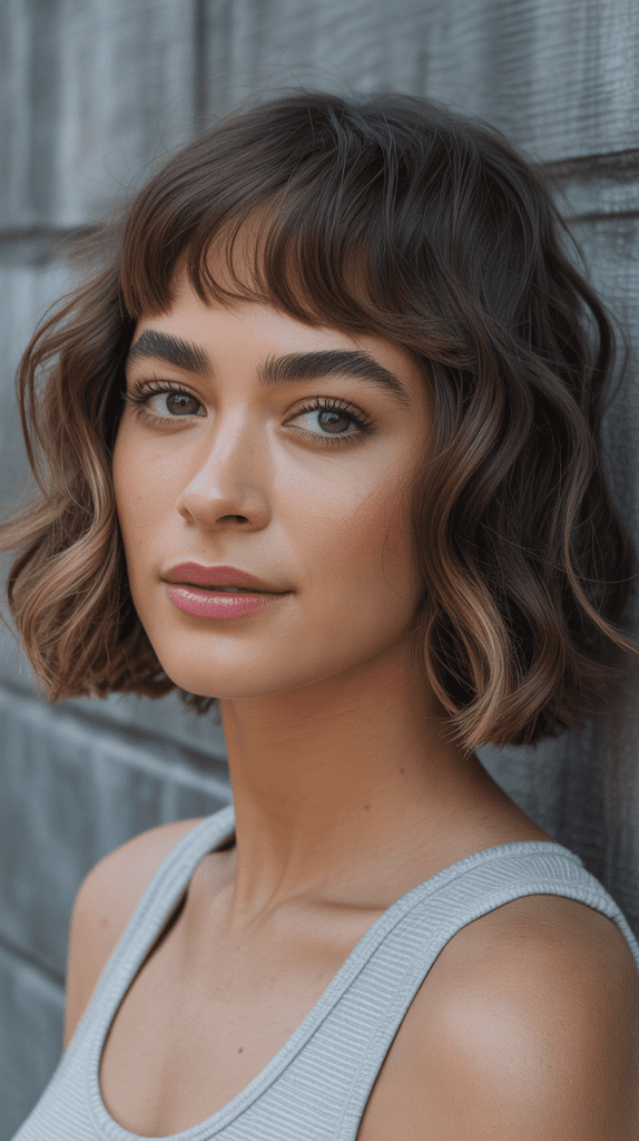 Wavy Bob with Micro Bangs