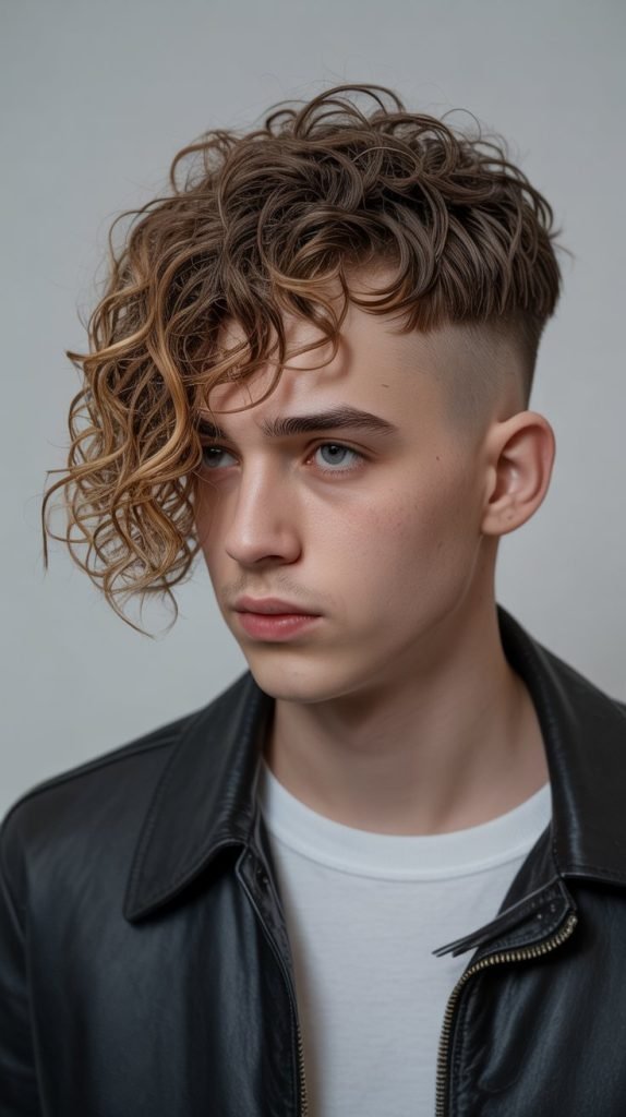 Asymmetrical Curly Cut