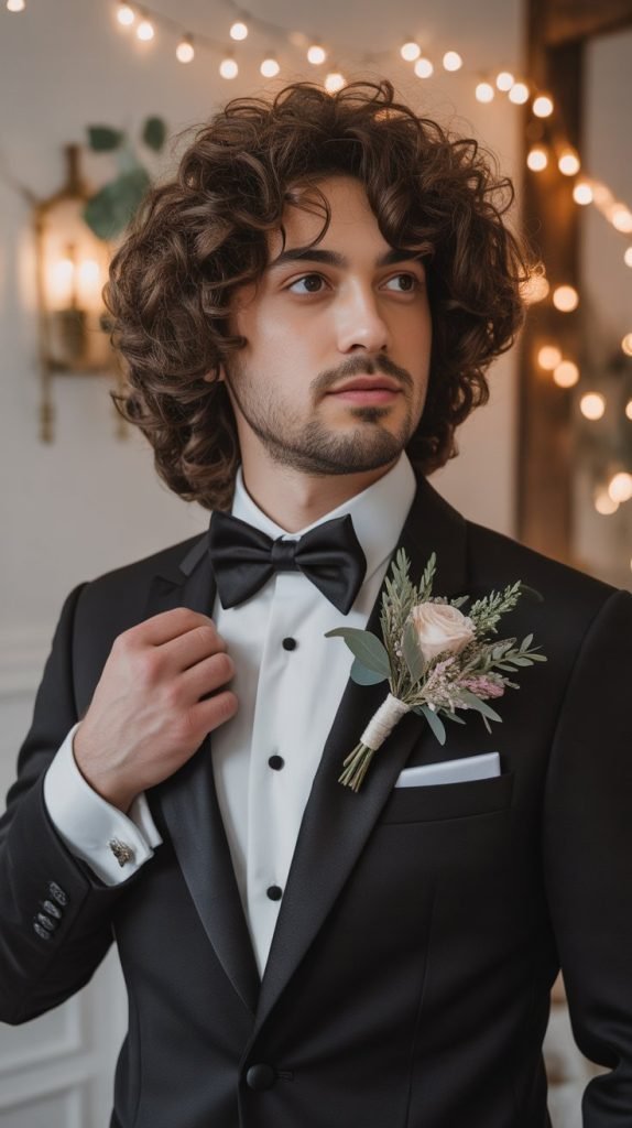 Curly Hair with Design Elements