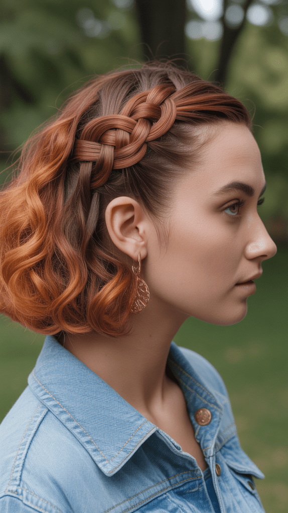 Celtic Knot Braid Curly Bob