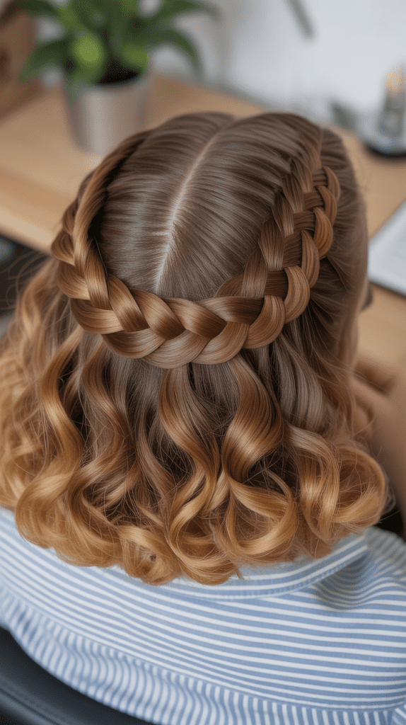 Infinity Braid Curly French Bob