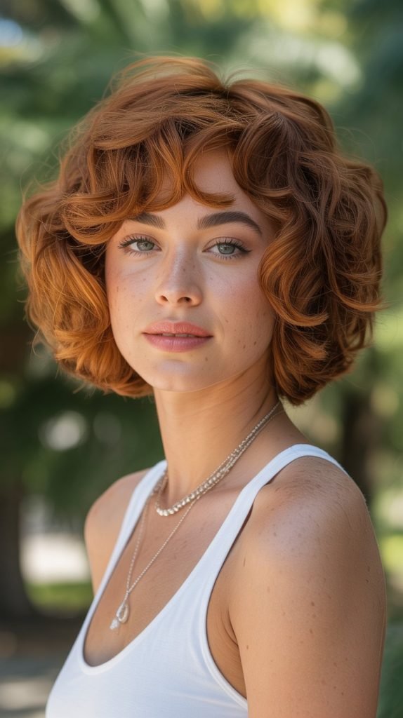 Curly Shag French Bob Fusion