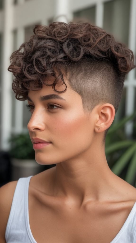 . Curly Texture with Undercut