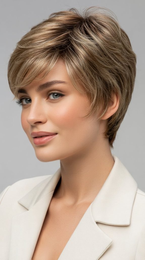 Layered Pixie with Feathered Ends