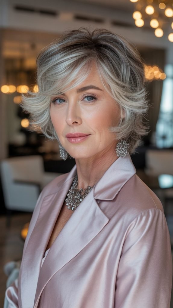 Feathered Crop with Highlights