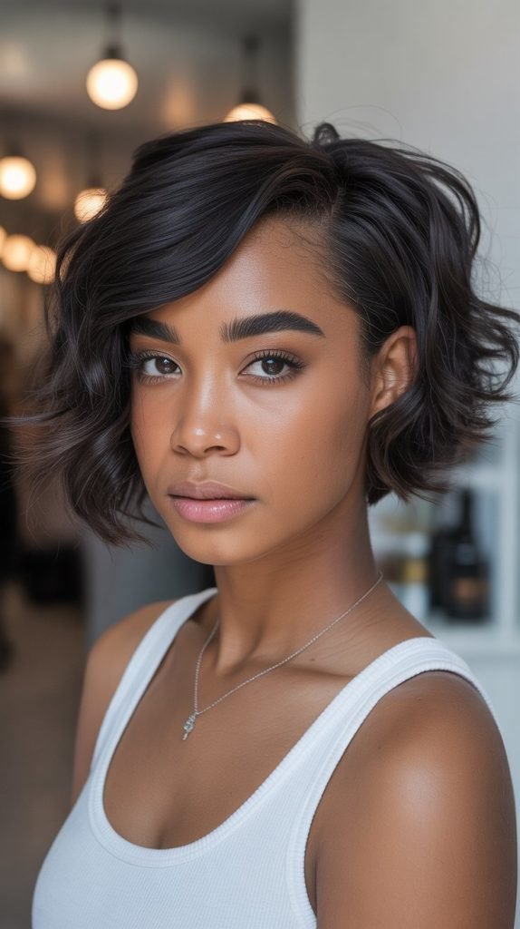 Asymmetrical Wavy Pixie Bob