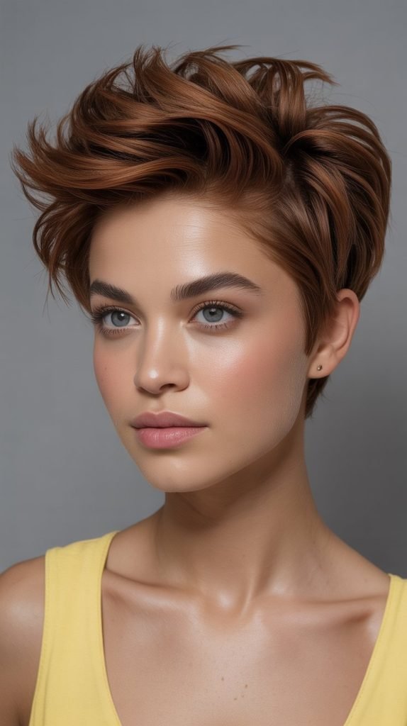Pixie with Swept-Up Styling