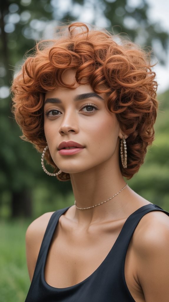 Curly Crop with Volume Enhancement