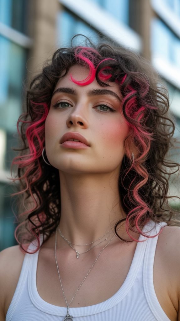 Neon Pink Accent Streaks