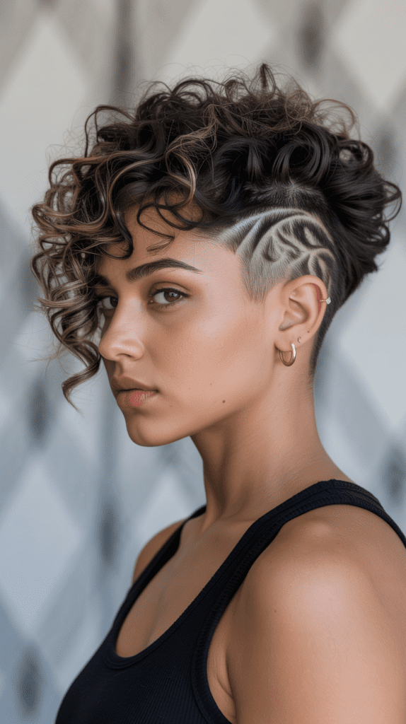 Curly Undercut Design