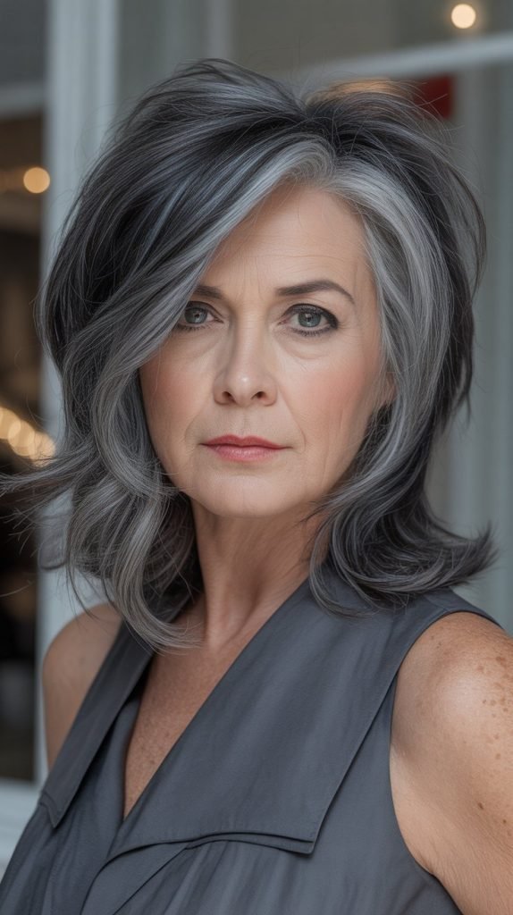Charcoal Gray Asymmetrical Layers