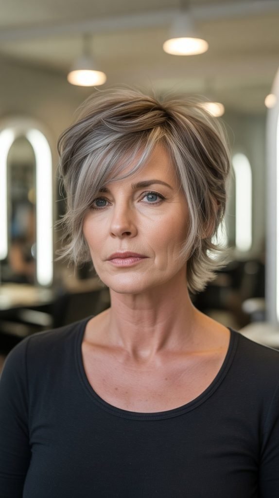  Layered Crop with Piecey Texture