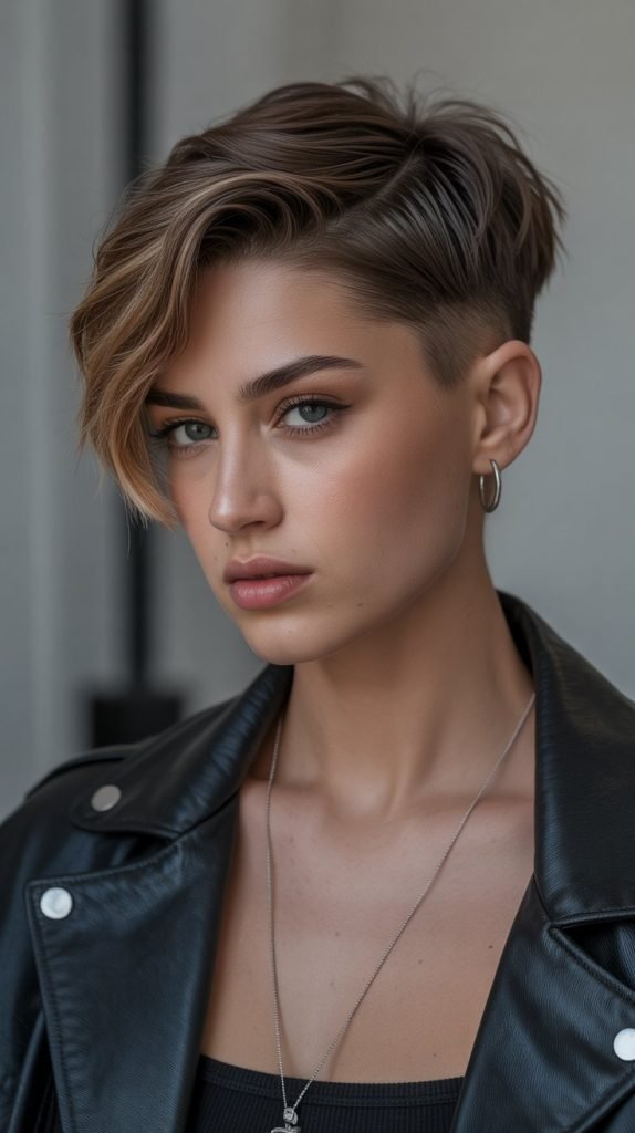 Choppy Pixie with Side Part