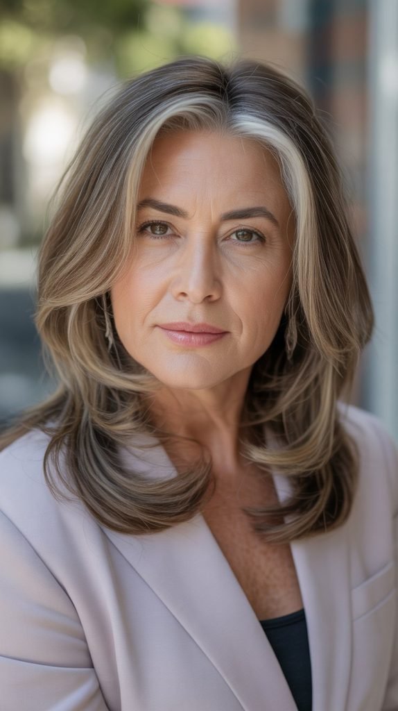 Long Layered Cut with Side Part