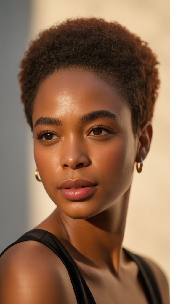 Tapered Natural Afro Pixie