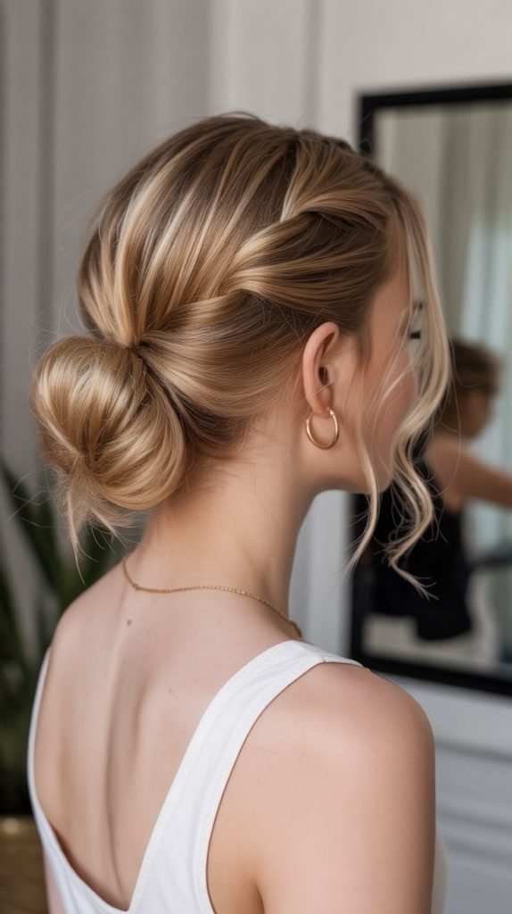  Elegant French Twist with Textured Finish