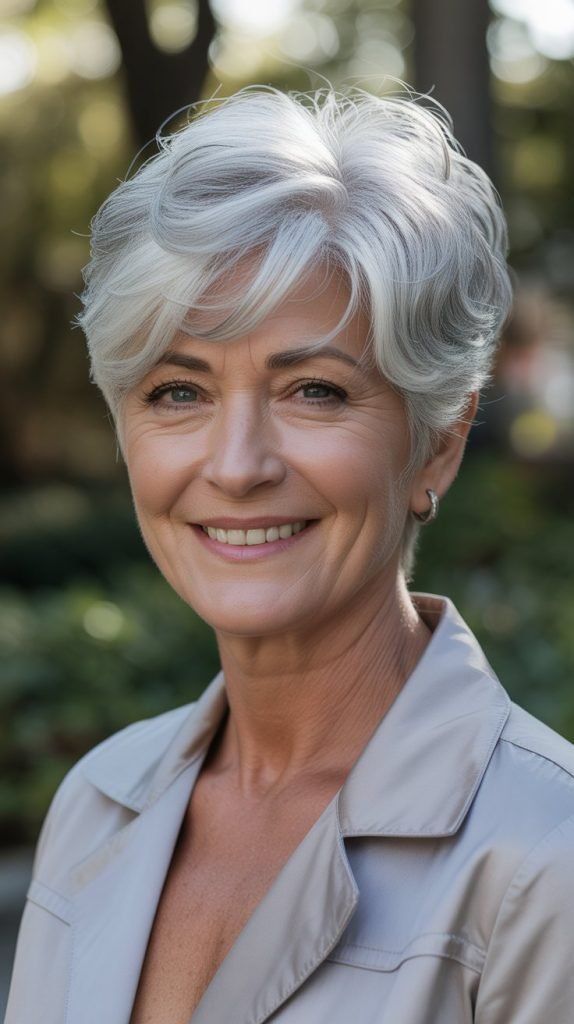 Silver Pixie with Textured Layers