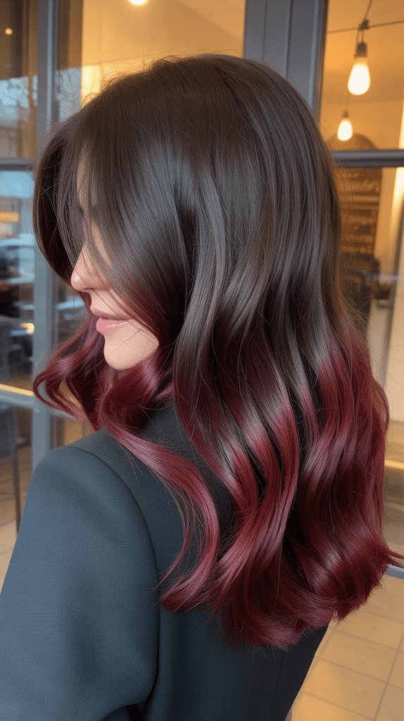 Wine Red Balayage