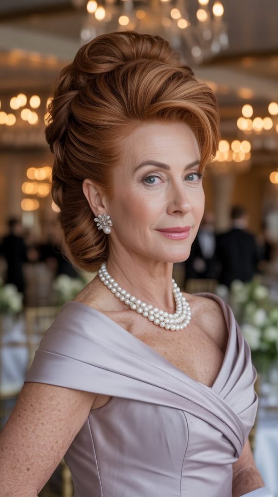 Voluminous French Twist Updo