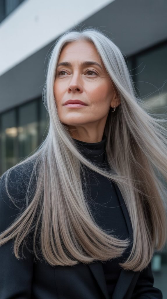 Long Straight Cut with Subtle Texture