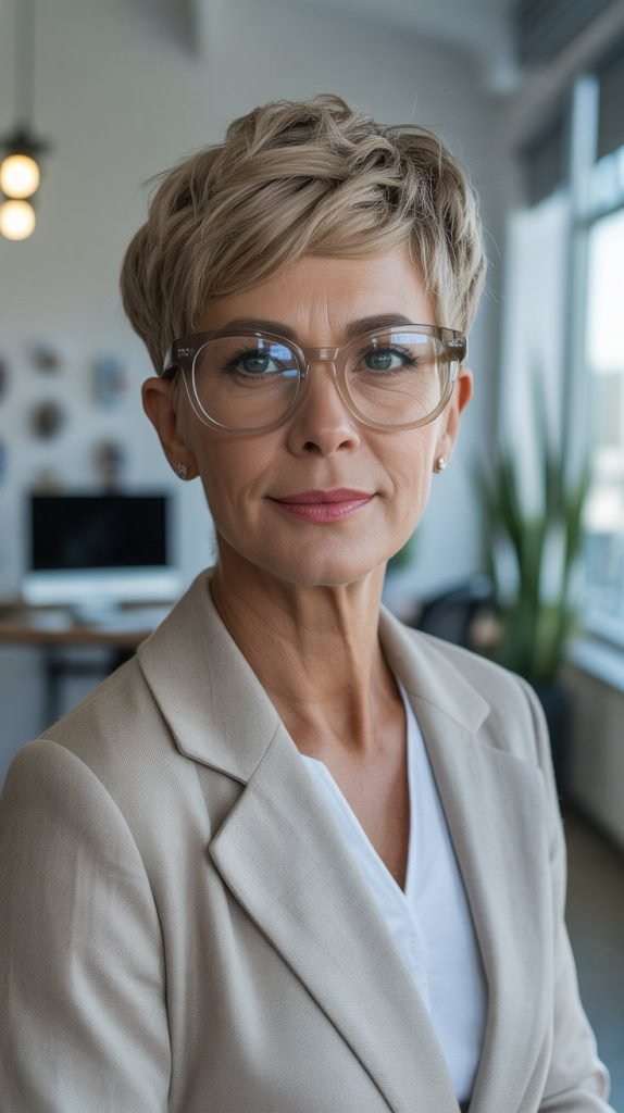 Textured Pixie Behind the Ears