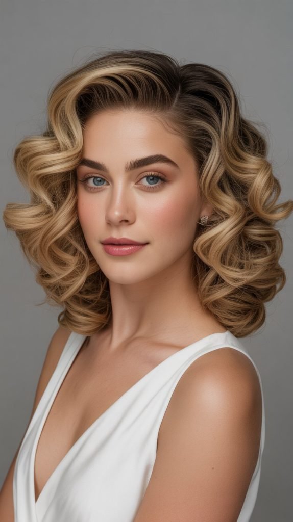 Pinned Back Sections with Full Volume