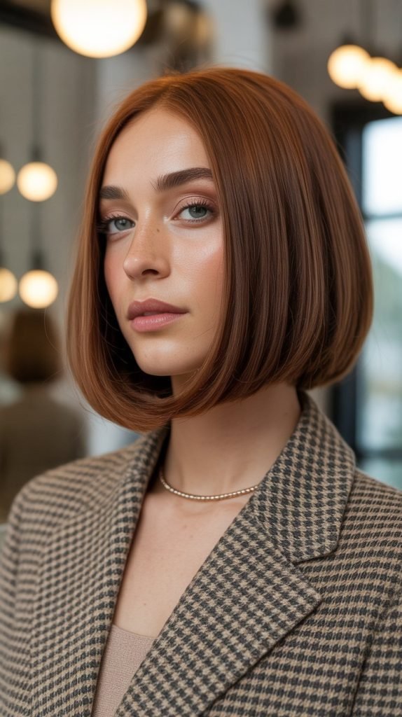 Chestnut Brown Bob Styles