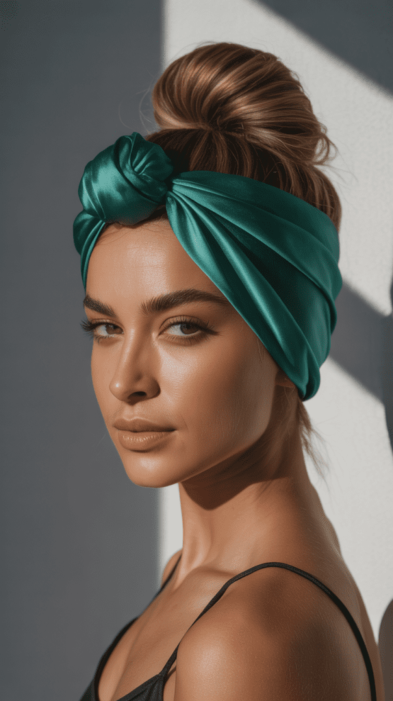Top Knot Turban Style with Bandana